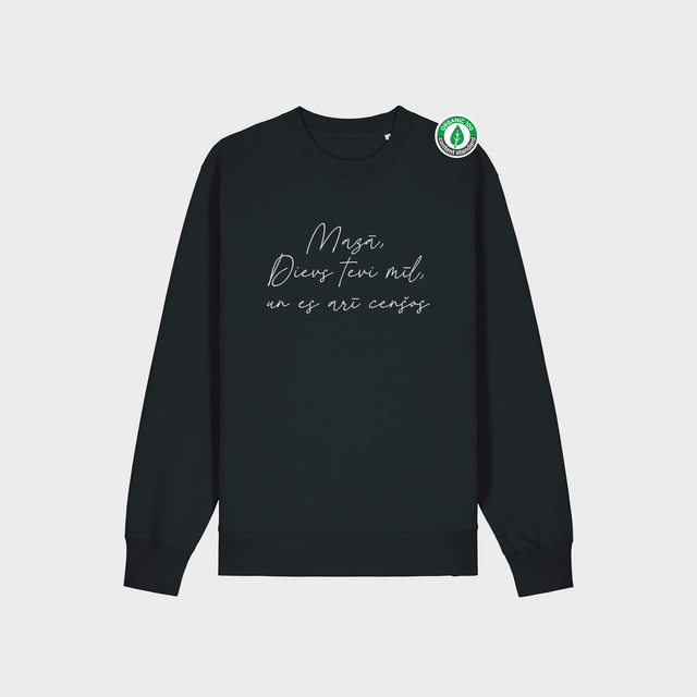 Organiskās kokvilnas džemperis "Dievs Tevi mīl"