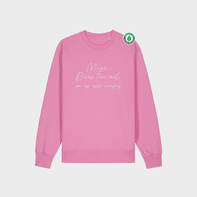 Organiskās kokvilnas džemperis "Dievs Tevi mīl"