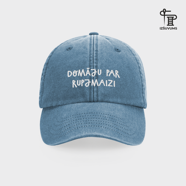Izšūta cepure "Domāju par rupjmaizi"