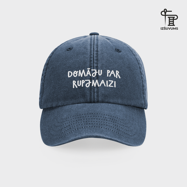 Izšūta cepure "Domāju par rupjmaizi"