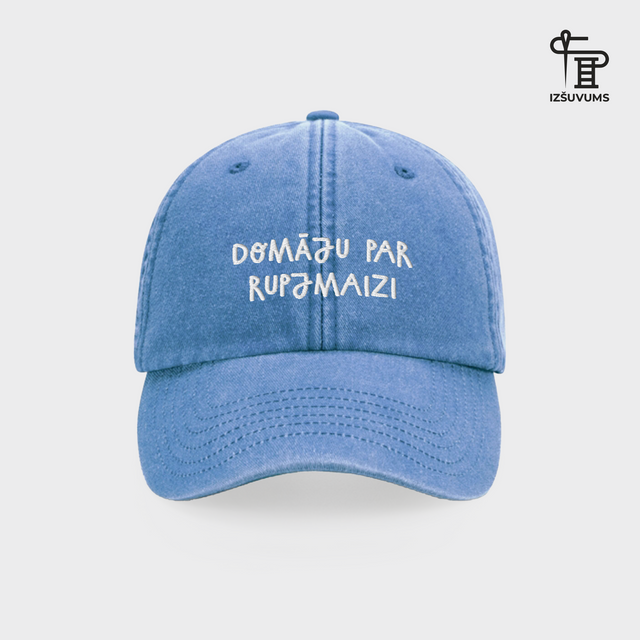 Izšūta cepure "Domāju par rupjmaizi"