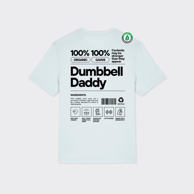 Organiskās kokvilnas T-krekls "Dumbbell Daddy"