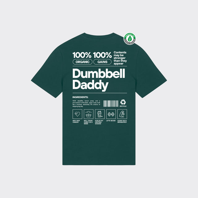 Organiskās kokvilnas T-krekls "Dumbbell Daddy"