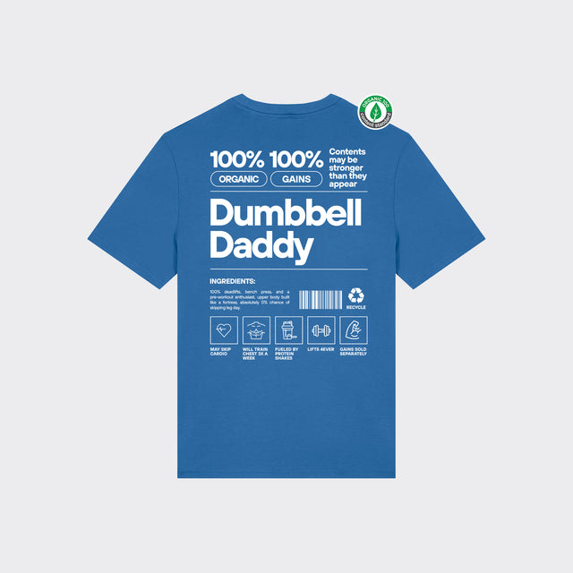 Organiskās kokvilnas T-krekls "Dumbbell Daddy"