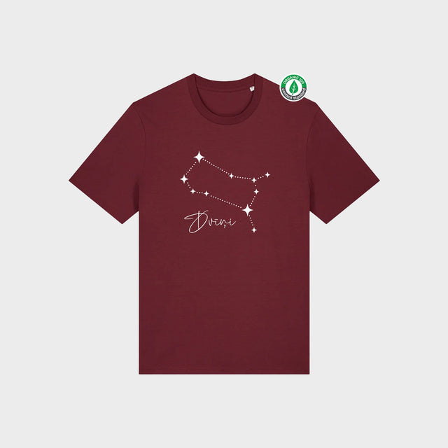 Organiskās kokvilnas T-krekls "Zvaigznājs - Dvīņi"