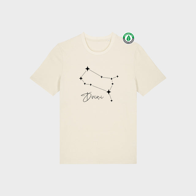 Organiskās kokvilnas T-krekls "Zvaigznājs - Dvīņi"