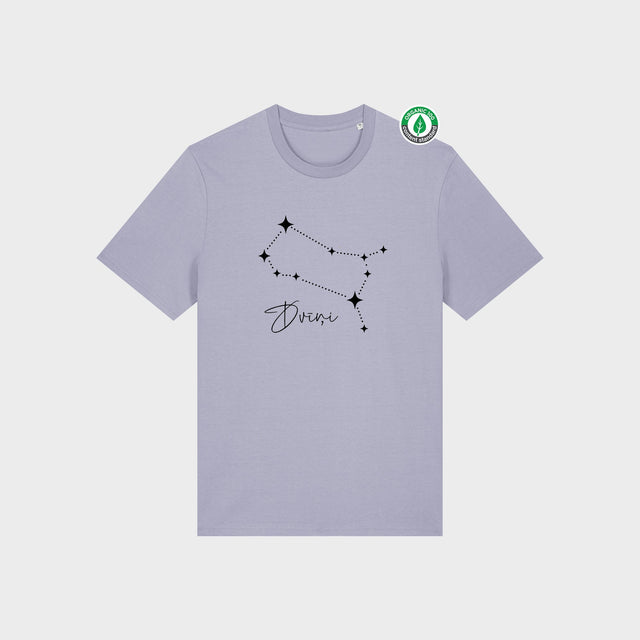 Organiskās kokvilnas T-krekls "Zvaigznājs - Dvīņi"