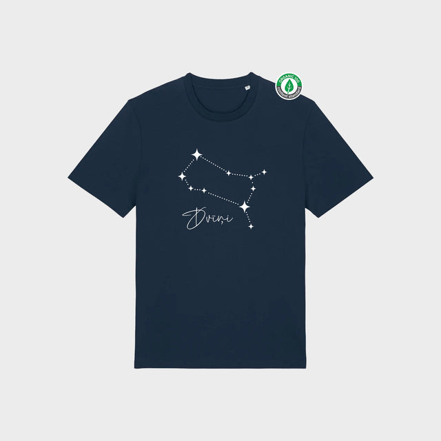 Organiskās kokvilnas T-krekls "Zvaigznājs - Dvīņi"