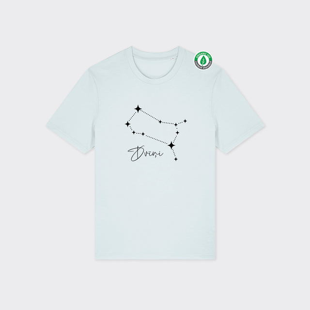 Organiskās kokvilnas T-krekls "Zvaigznājs - Dvīņi"