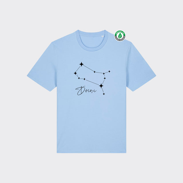 Organiskās kokvilnas T-krekls "Zvaigznājs - Dvīņi"