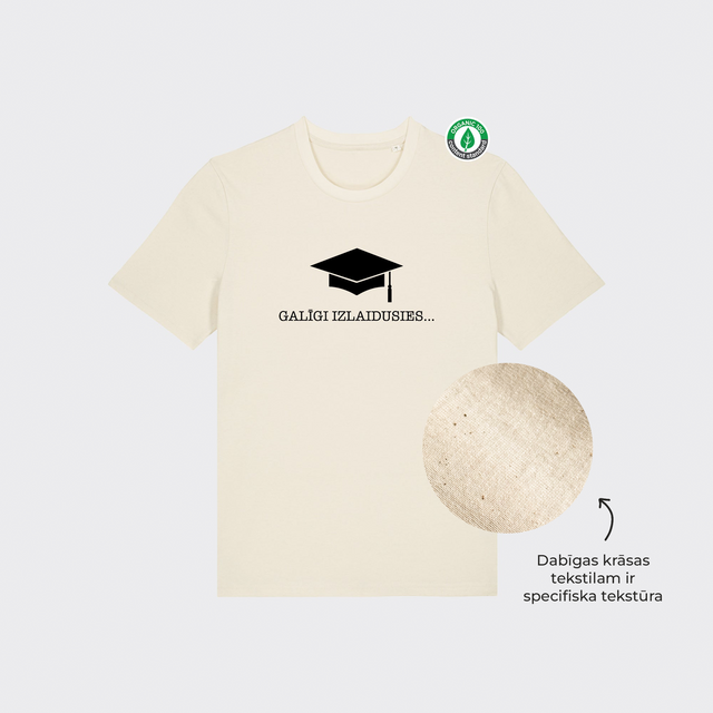 Organiskās kokvilnas T-krekls "Galīgi izlaidusies"