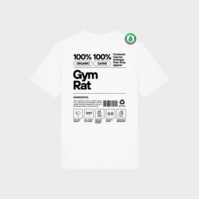 Organiskās kokvilnas T-krekls "Gym Rat"