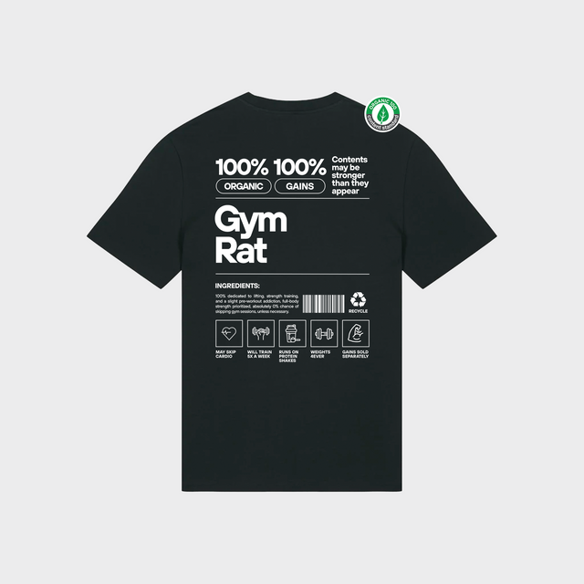 Organiskās kokvilnas T-krekls "Gym Rat"