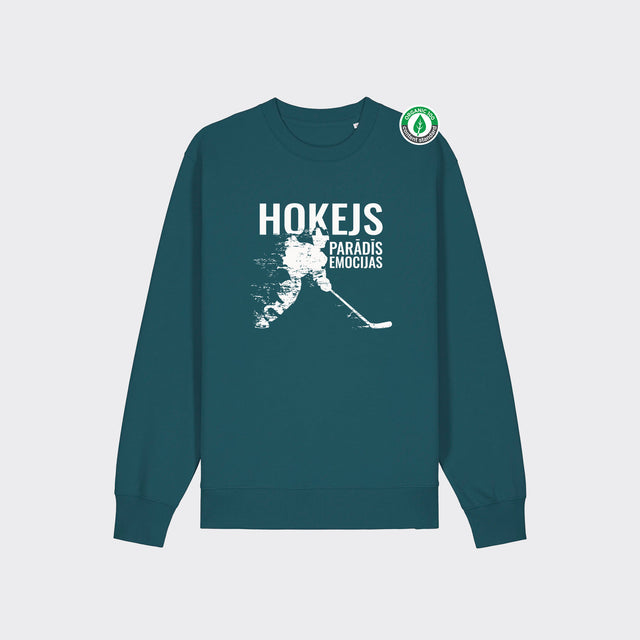 Organiskās kokvilnas džemperis "Hokejs - Parādīs emocijas"