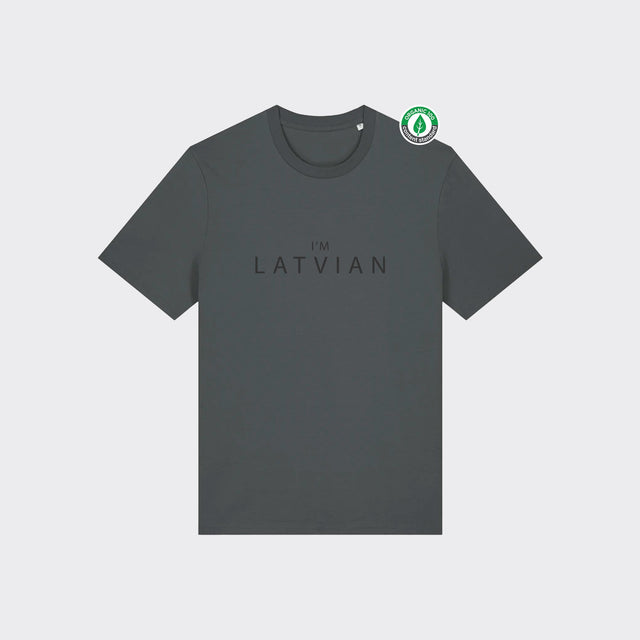 Organiskās kokvilnas T-krekls "I'm Latvian"