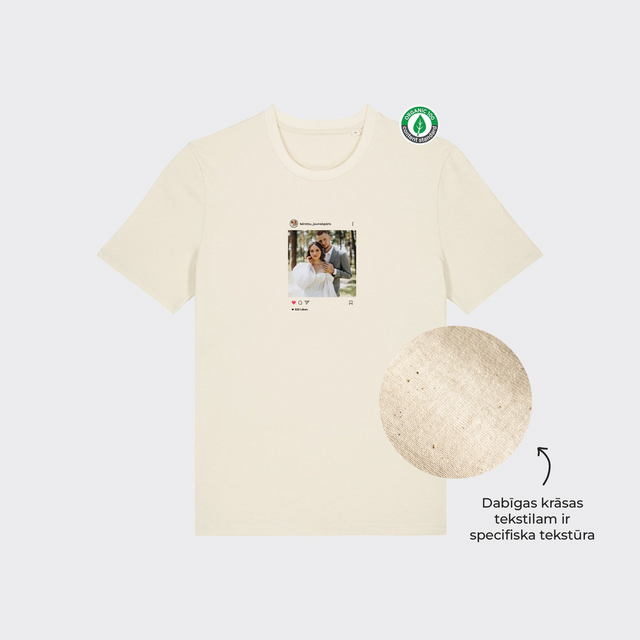 Personalizējams Organiskās kokvilnas T-krekls "Instagram post"