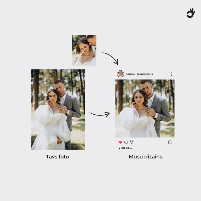 Personalizējams Organiskās kokvilnas T-krekls "Instagram post"