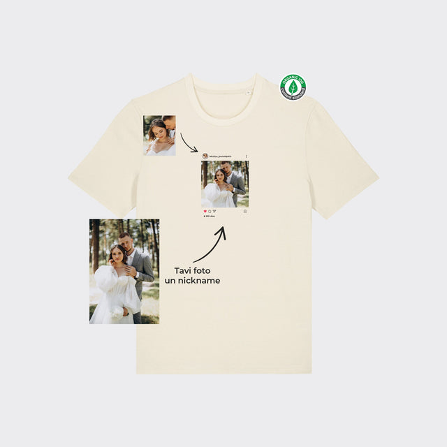 Personalizējams Organiskās kokvilnas T-krekls "Instagram post"