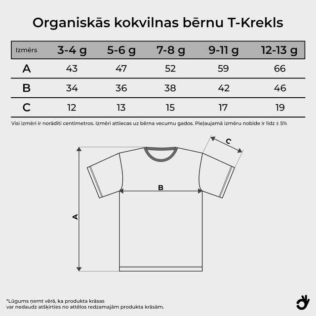 Organiskās kokvilnas bērnu T-krekls "Austras koks"
