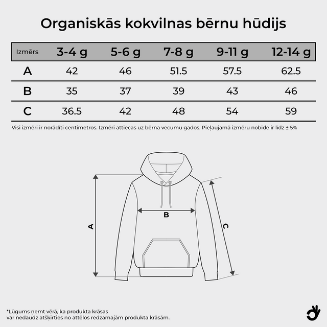 Organiskās kokvilnas komplekts "Austras koks" (Hūdijs + bērnu hūdijs)
