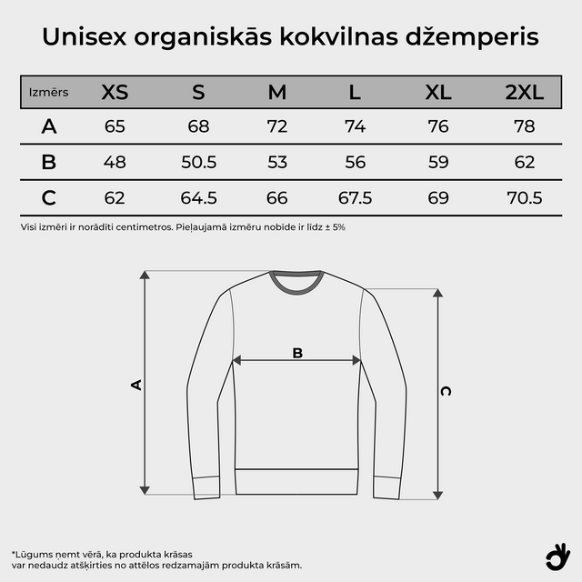 Organiskās kokvilnas džemperis ar TAVU dizainu