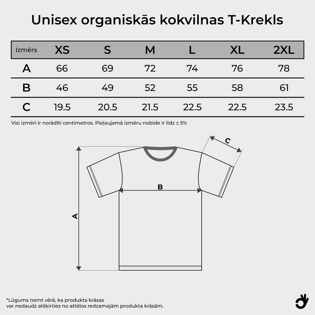 Organiskās kokvilnas T-krekls "Kabaci Vajag?"