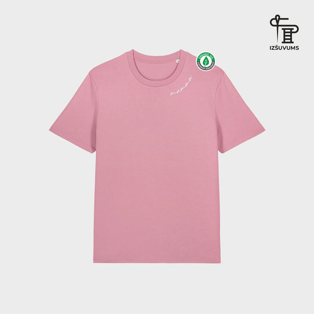 Izšūts organiskās kokvilnas T-krekls "Mamma"