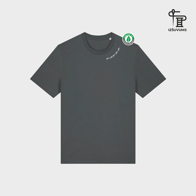 Izšūts organiskās kokvilnas T-krekls "Mamma"