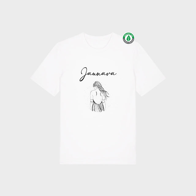 Organiskās kokvilnas T-krekls "Jaunava"