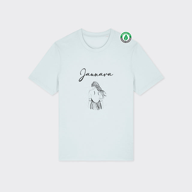 Organiskās kokvilnas T-krekls "Jaunava"