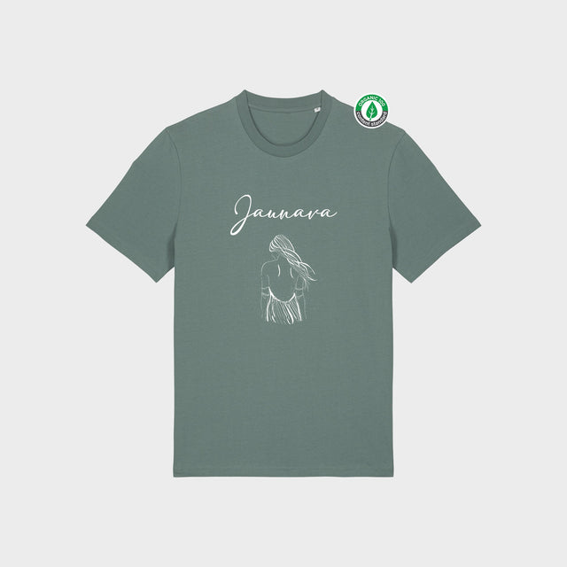 Organiskās kokvilnas T-krekls "Jaunava"