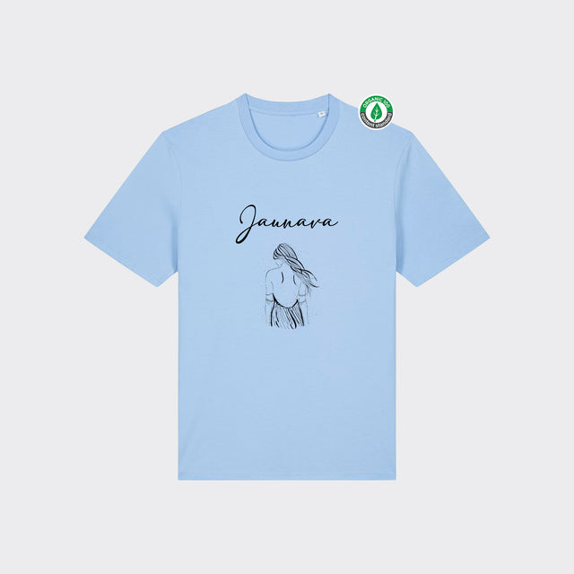 Organiskās kokvilnas T-krekls "Jaunava"