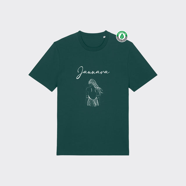 Organiskās kokvilnas T-krekls "Jaunava"