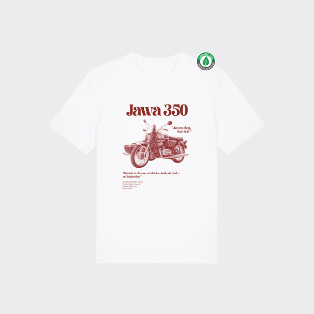 Organiskās kokvilnas T-krekls "Jawa 350"