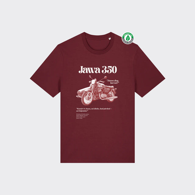 Organiskās kokvilnas T-krekls "Jawa 350"