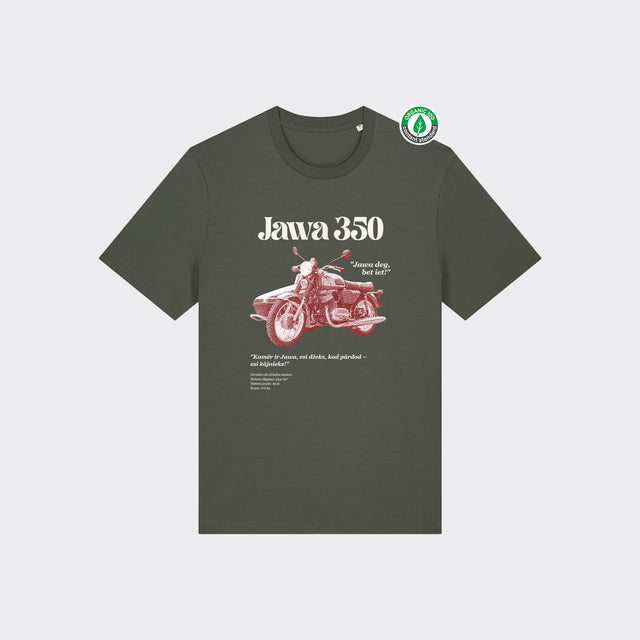 Organiskās kokvilnas T-krekls "Jawa 350"