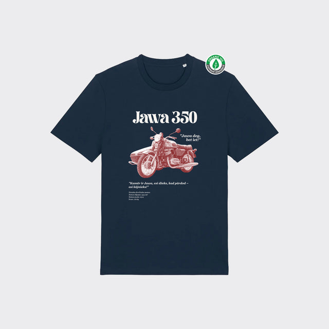 Organiskās kokvilnas T-krekls "Jawa 350"