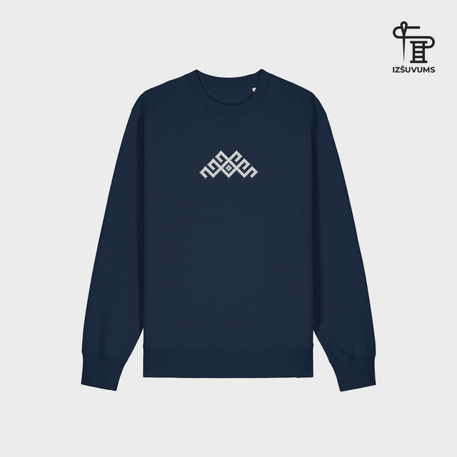 Izšūts organiskās kokvilnas džemperis "Mārtiņa zīme"