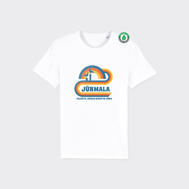Organiskās kokvilnas T-krekls "Retro Jūrmala"