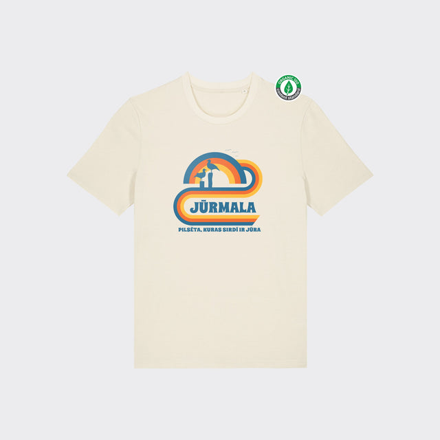 Organiskās kokvilnas T-krekls "Retro Jūrmala"