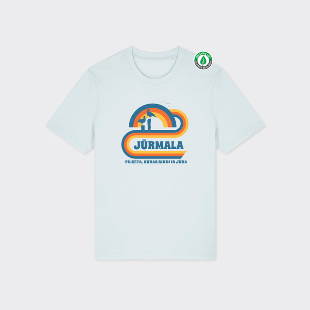 Organiskās kokvilnas T-krekls "Retro Jūrmala"