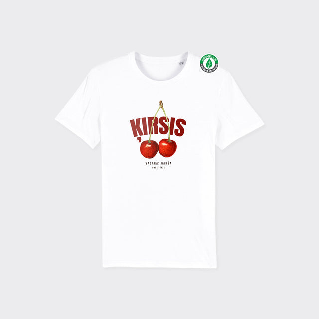 Organiskās kokvilnas T-krekls "ĶIRSIS"