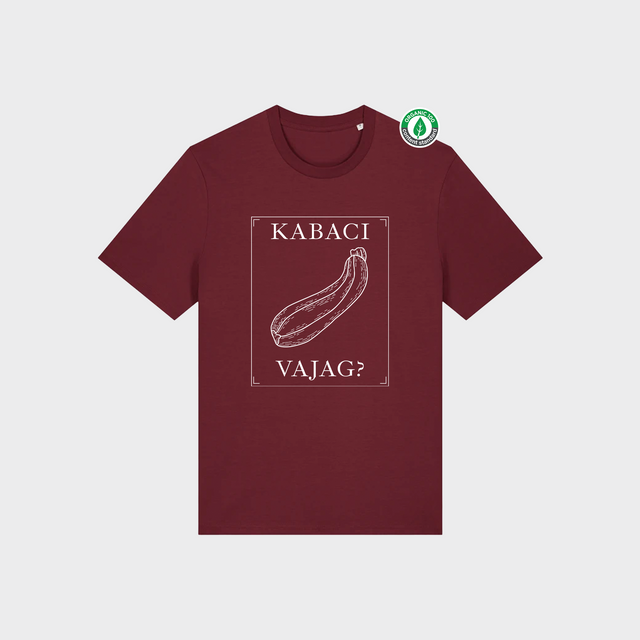 Organiskās kokvilnas T-krekls "Kabaci Vajag?"