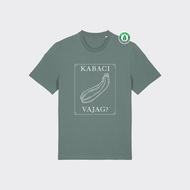 Organiskās kokvilnas T-krekls "Kabaci Vajag?"