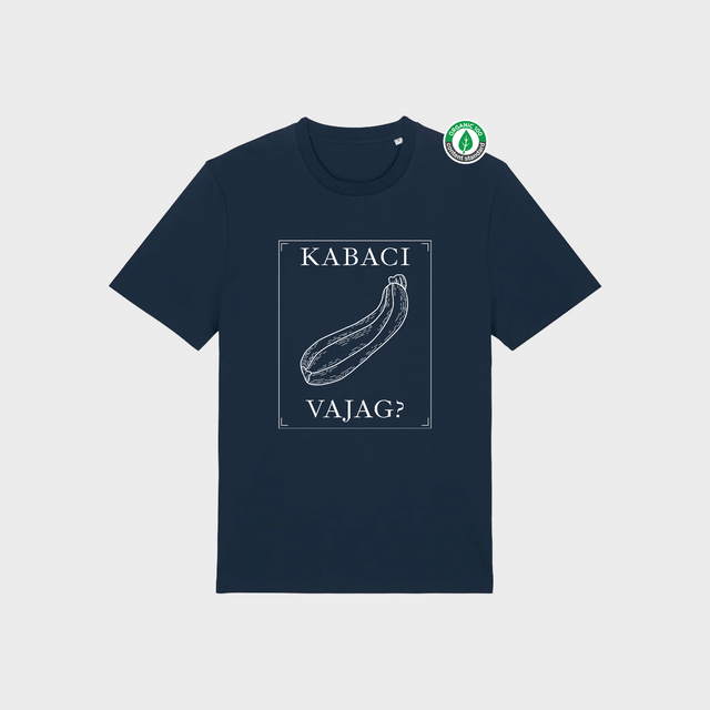 Organiskās kokvilnas T-krekls "Kabaci Vajag?"