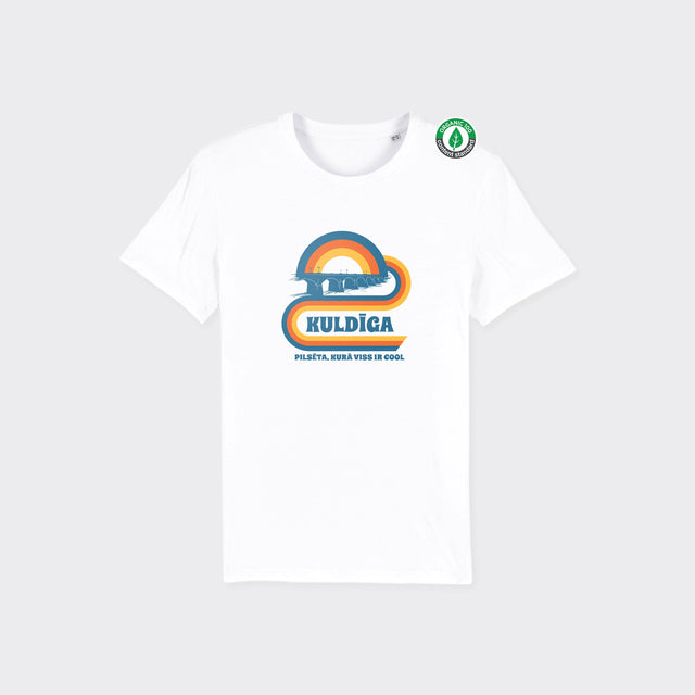 Organiskās kokvilnas T-krekls "Retro Kuldīga"