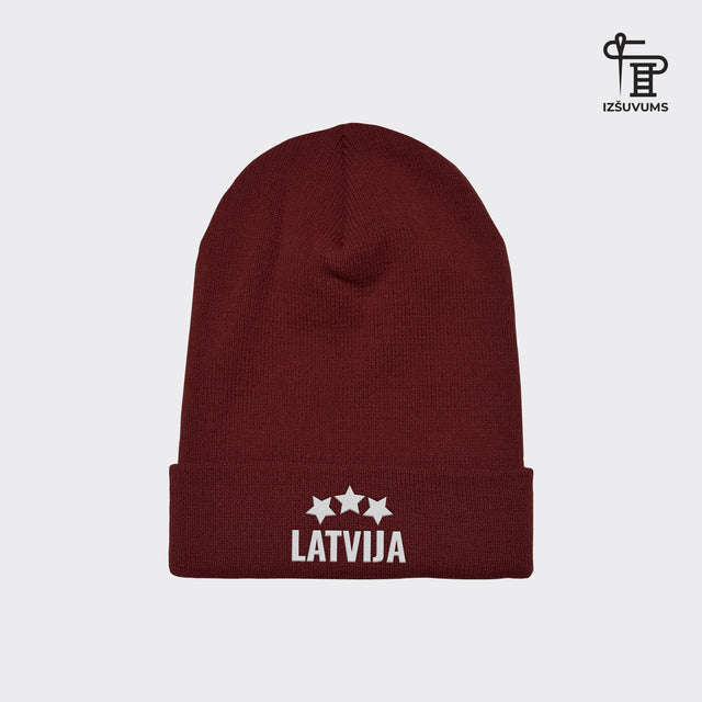 Izšūta ziemas cepure "Latvija"