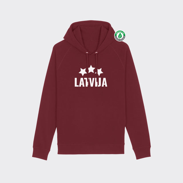 Organiskās kokvilnas hūdijs "LATVIJA"