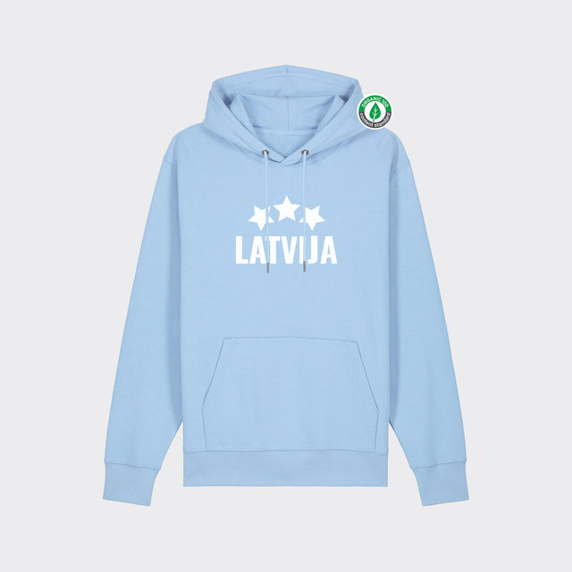Organiskās kokvilnas hūdijs "LATVIJA"