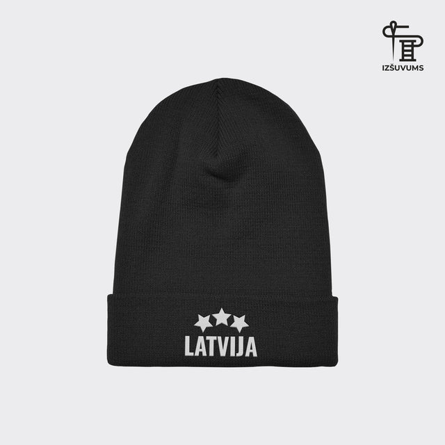 Izšūta ziemas cepure "Latvija"